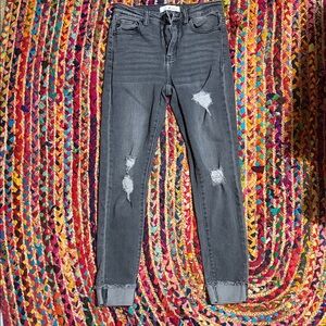 KANCAN  Gray Distressed Women Jeans